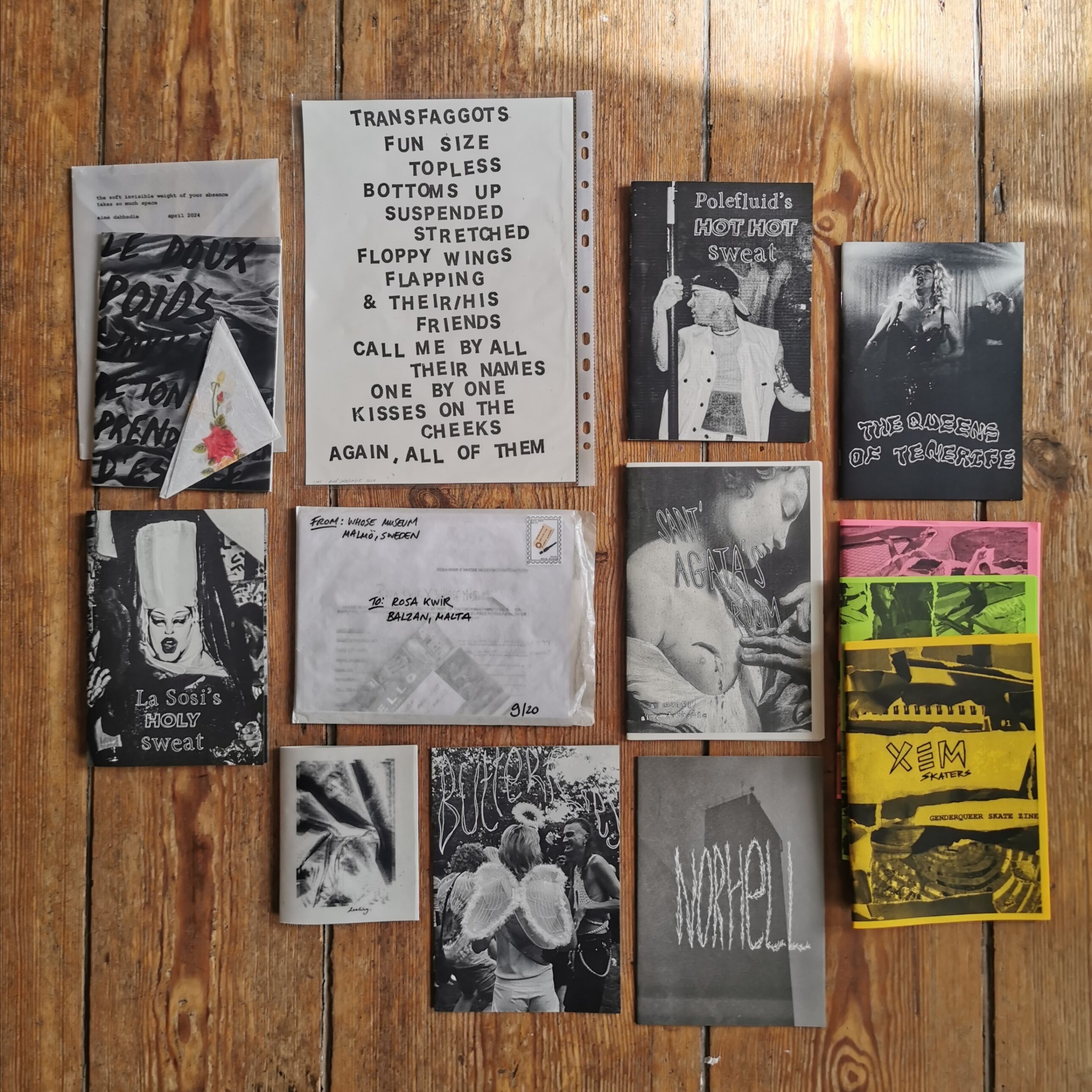 Aimé's zine collection